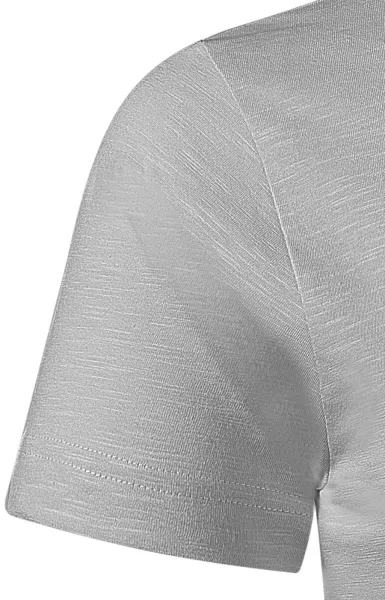 Moška majica iz teksturiranega organskega bombaža - Klasične kratke rokave