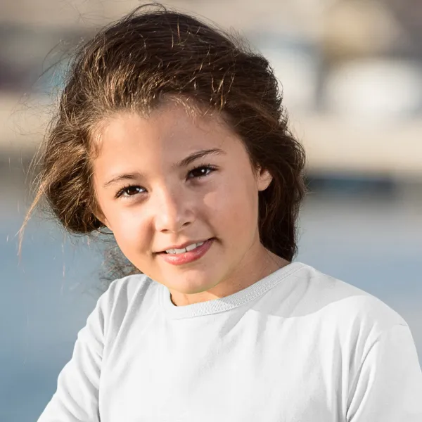 Otroška majica z dolgimi rokavi - Klasičen okrogel izrez