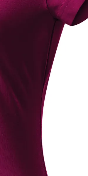 Ženska majica slim fit z izrezom V - Kroj s stranskimi šivi