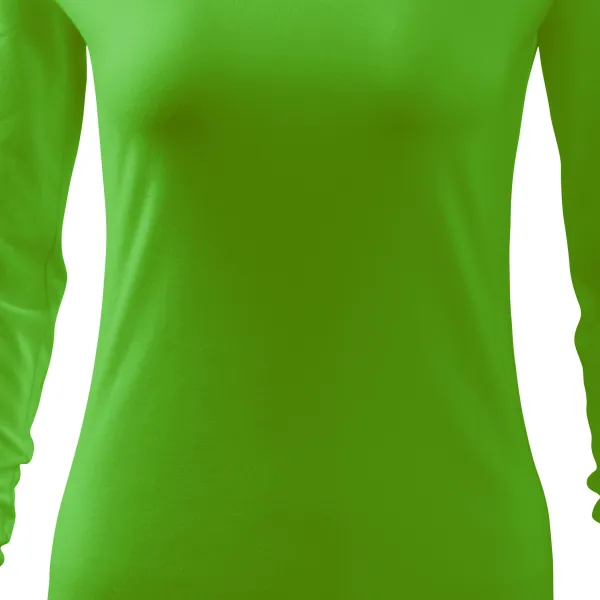 Ženska prilegajoča majica z izrezom V - Nežno zožen kroj