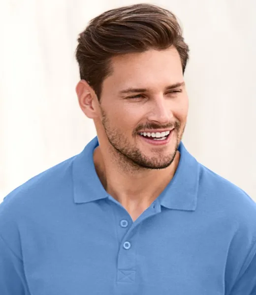 Moška elegantna polo majica - zapenjanje s 3 gumbi