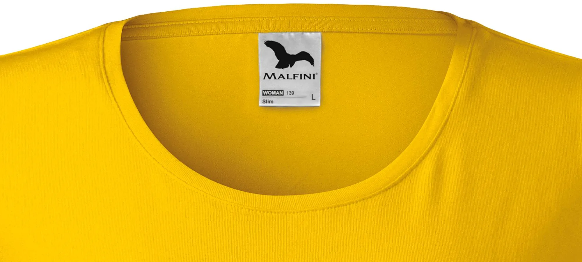 Ženska prilegajoča majica z dolgimi rokavi - Globlji okrogel izrez